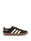 Adidas Originals Adidas By Wales Bonner Chocolate Calf Hair Adidas X Wales Bonner Gazzelle Sneakers In Burgundy