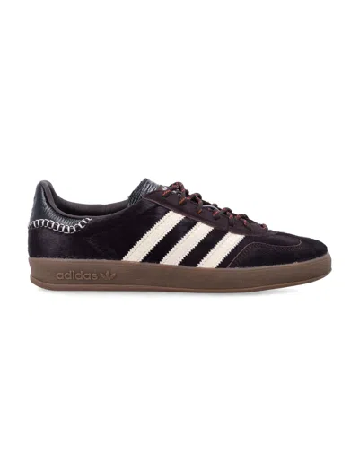 Adidas Originals Adidas By Wales Bonner Gazelle-inspired Unisex Leather Sneakers With Eva Midsole In Aurora Coffee