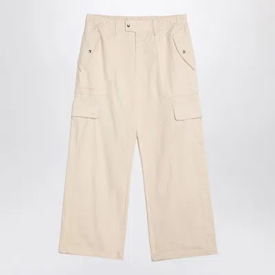 Adidas Originals Adidas By Wales Bonner Ivory Cotton Cargo Trousers In White