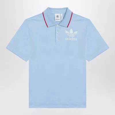 Adidas Originals Adidas By Wales Bonner Light Blue Polo Shirt With Logo