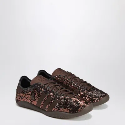 Adidas Originals Adidas X Wales Bonner X Wales Bonner Karintha Sequin And Satin Sneakers In Brown