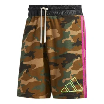 Adidas Originals Adidas Camouflage Printing Basketball Sports Shorts Camouflage In Brown