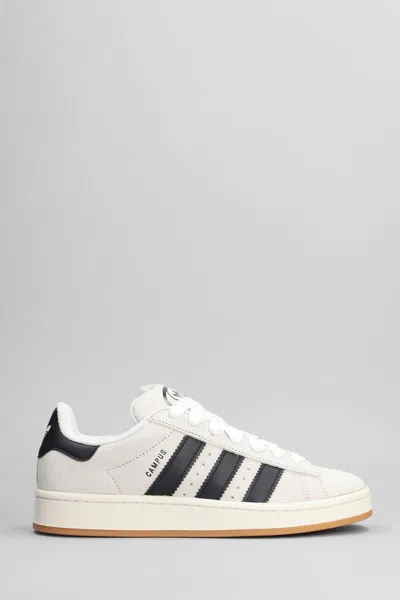 Adidas Originals Womens Adidas Campus 00s Suede Low-top Trainers In Cream White Dark Blue Of
