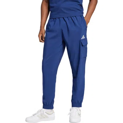 Adidas Originals Adidas Cargo Performance Pants In Dark Blue/ White