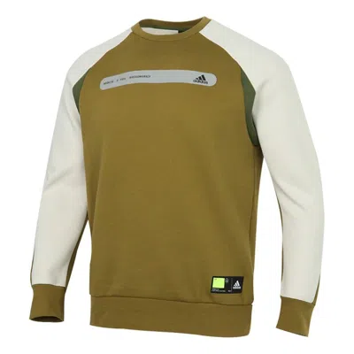 Adidas Originals Adidas Casual Sports Round Neck Pullover Bauxite Brown In Green