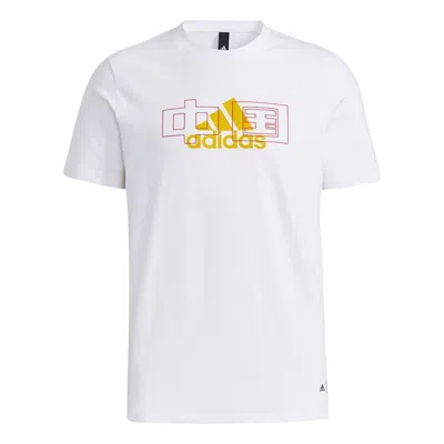 Adidas Originals Adidas China Tee Casual Sports Round Neck Short Sleeve Couple Style White