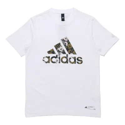 Adidas Originals Adidas China Tee M Panda Crew Neck Sports Short Sleeve White