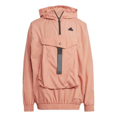 Adidas Originals Adidas City Escape Premium Windbreaker 'brown' In Pink