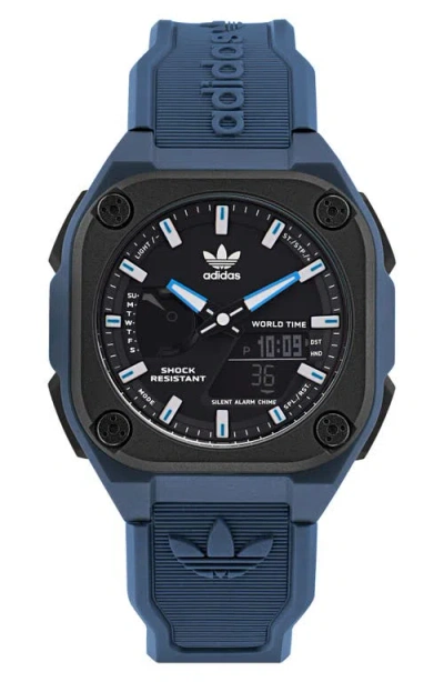 ADIDAS ORIGINALS ADIDAS CITY TECH ONE RESIN STRAP WATCH, 45MM