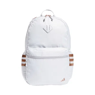 Pre-owned Adidas Originals Adidas Classic 3s 5 Backpack 'white/rose Gold Metallic' | Men's Size Onesize