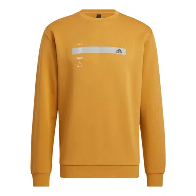 Adidas Originals Adidas Classic Gfx Crew Sweatshirt 'orange' In Yellow