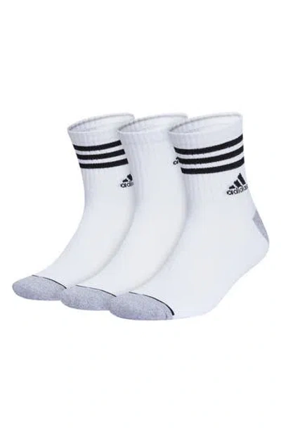 Adidas Originals Adidas Climacool 3-pack High Quarter Length Socks In White