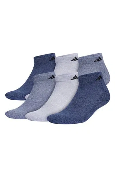 Adidas Originals Men's 6-pk.athletic Cushioned Low-cut Socks In Navy