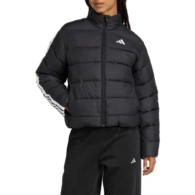 Adidas Originals Adidas Climawarm 3-stripes Puffer Jacket In Black
