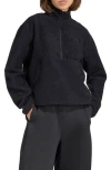 Adidas Originals Adidas Climawarm High Pile Fleece Half Zip Pullover In Black