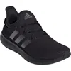 Adidas Originals Cloadfoam Pure Running Shoe In Black/iron Met./black