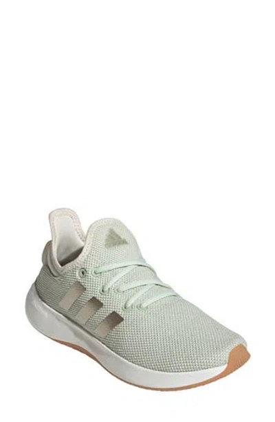 Adidas Originals Adidas Cloudfoam Pure Running Shoe In Linen Green/green Met./white