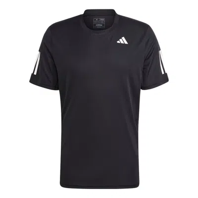 Adidas Originals Adidas Club 3-stripes Tennis T-shirt 'black' In Blue