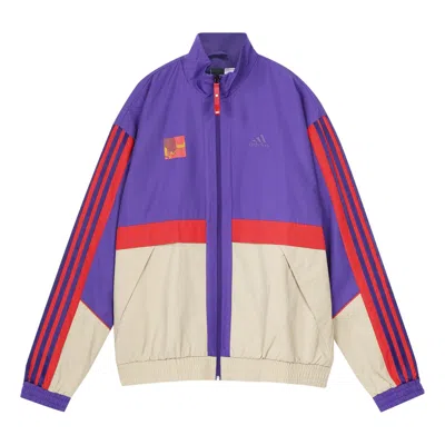 Adidas Originals Adidas Cny Jkt South New Year's Edition Sports Stand Collar Jacket Purple In Multi