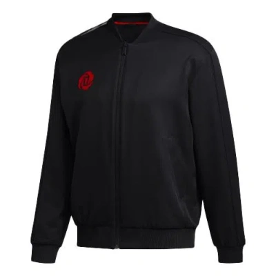 Adidas Originals Adidas Cny Rose Jkt Back Printing Basketball Sports Jacket Black