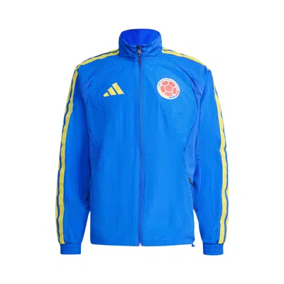 Pre-owned Adidas Originals Adidas Colombia Home Anthem Jacket 'glow Blue' | Men's Size M