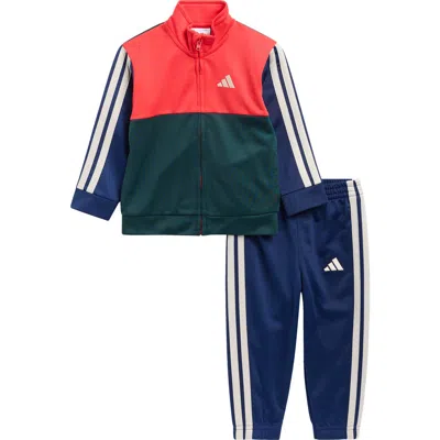 Adidas Originals Babies' Adidas Colorblock Tricot Track Jacket & Pants Set In Blue