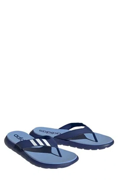 Adidas Originals Adidas Comfort Flip Flop In Victory Blue/white/blue