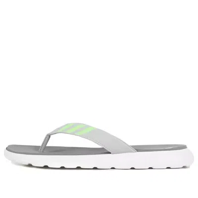 Adidas Originals Adidas Comfort Flip-flops 'grey Green Spark'