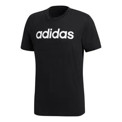 Adidas Originals Adidas Comm M Tee Logo Printing Sports Knit Short Sleeve Black