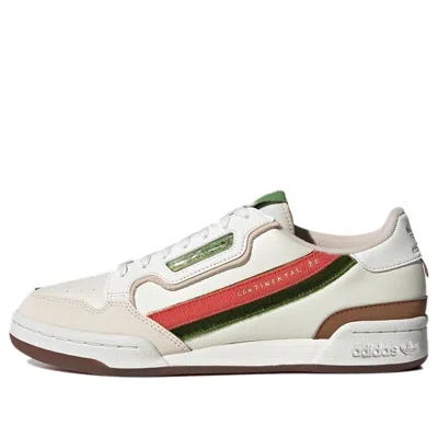 Adidas Originals Adidas Continental 80 'cream Red Green' In White