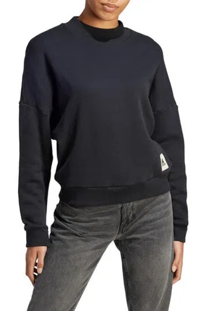 Adidas Originals Adidas Cotton Crewneck Sweatshirt In Black