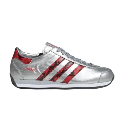Pre-owned Adidas Originals Adidas Country Japan 'snakeskin Pack - Silver Metallic Scarlet' | Men's Size 5