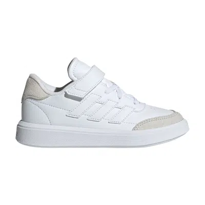 Pre-owned Adidas Originals Adidas Courtblock C 'triple White' | Kid's Size 12