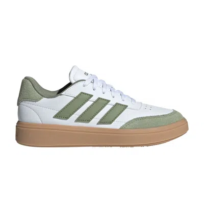 Pre-owned Adidas Originals Adidas Courtblock J 'white Tent Green Gum' | Kid's Size 3.5