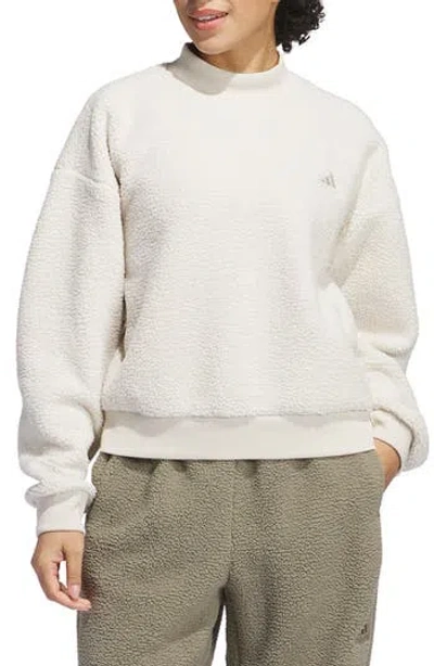 Adidas Originals Adidas Coze High Pile Fleece Sweatshirt In Alumin