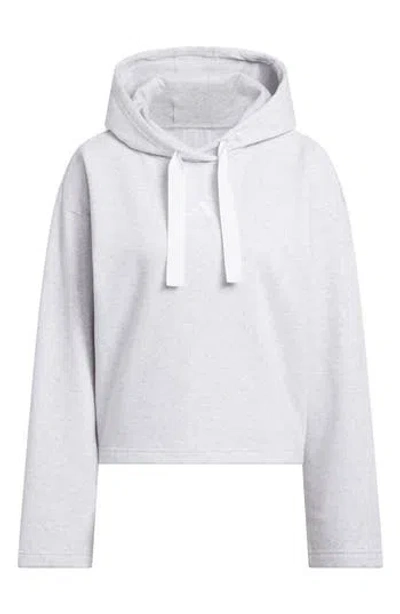 Adidas Originals Adidas Crop Fleece Hoodie In White