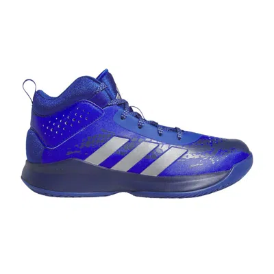 Pre-owned Adidas Originals Adidas Cross 'em Up 5 Wide J 'royal Blue Silver Metallic' | Kid's Size 7