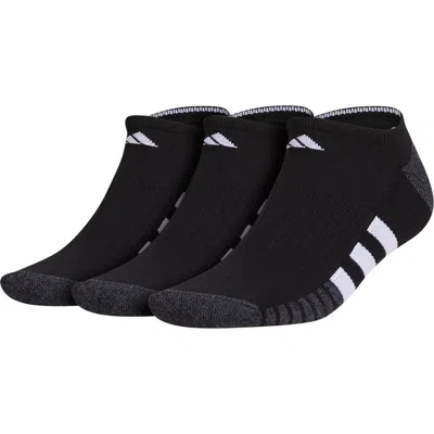 Adidas Originals Men's 3-pk. Cushioned No-show Logo Socks In Black