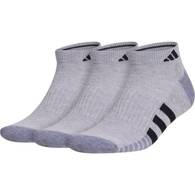 Adidas Originals Adidas Cushioned 3.0 3-pack Ankle Socks In Gray