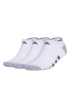 Adidas Originals Cushioned 3.0 3-pack Low Cut Socks In White/clear Grey