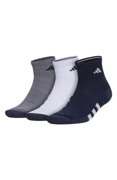 Adidas Originals Adidas Cushioned 3.0 3-pack Quarter Socks In Black