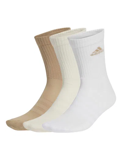 Adidas Originals Adidas Cushioned Crew Socks 3 Pairs In White
