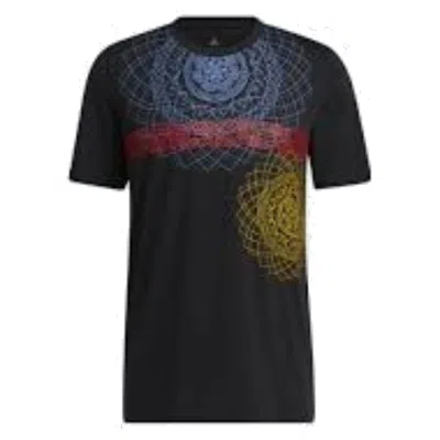 Adidas Originals Adidas Dame Ep Gm T-shirt 'black Blue Yellow'