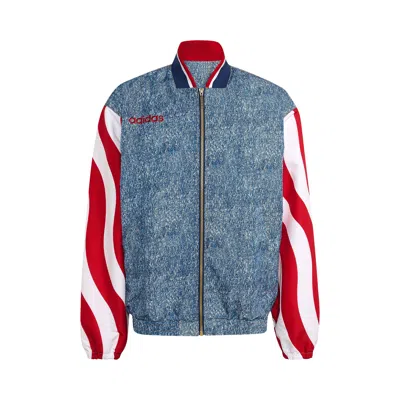 Pre-owned Adidas Originals Adidas Den Gr Tracksuit Jacket 'white/dark Blue' | Men's Size L