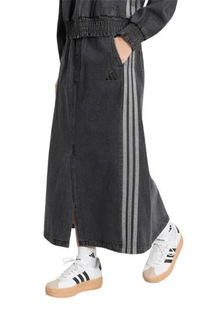 Adidas Originals Adidas Denim Maxi Skirt In Black
