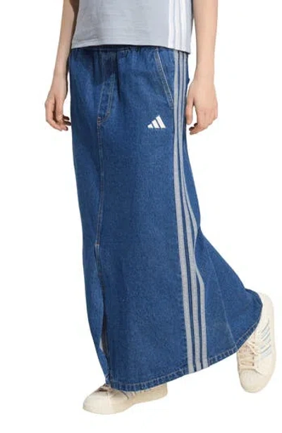 Adidas Originals Adidas Denim Maxi Skirt In Preloved Ink
