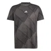 Adidas Originals Adidas Designed For Training Hiit Workout Heat.rdy Print T-shirt Asia Sizing 'charcoal Black' In Multi