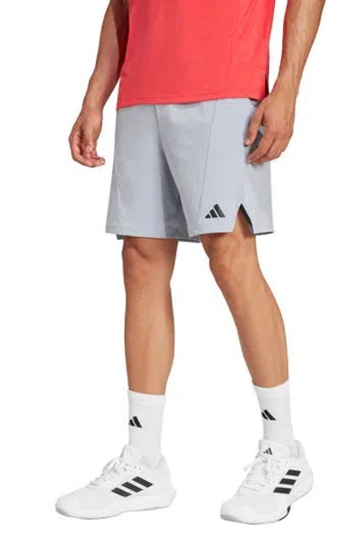 Adidas Originals Adidas Designed For Training Shorts In Halo Silver