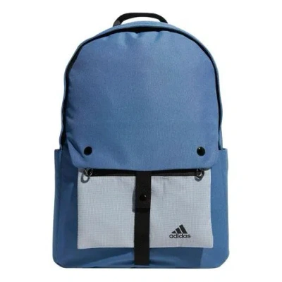 Adidas Originals Adidas Detachable Pocket Backpack Unisex Blue Gray Colorblock