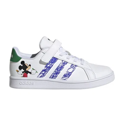 Pre-owned Adidas Originals Adidas Disney X Grand Court J 'mickey And Minnie Mouse' | White | Kid's Size 3